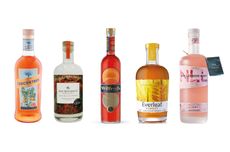 Five bottles of alcohol-free spirits