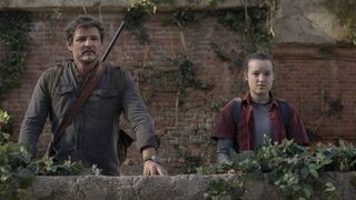 Pedro Pascal and Bella Ramsey in The Last of Us episode 9