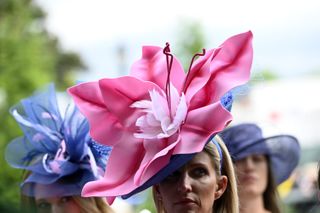 kentucky derby pink flower hat