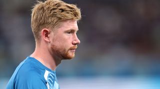Kevin De Bruyne of Manchester City during the preseason friendly match between Manchester City and Yokohama F.Marinos at National Stadium on July 23, 2023 in Tokyo, Japan.