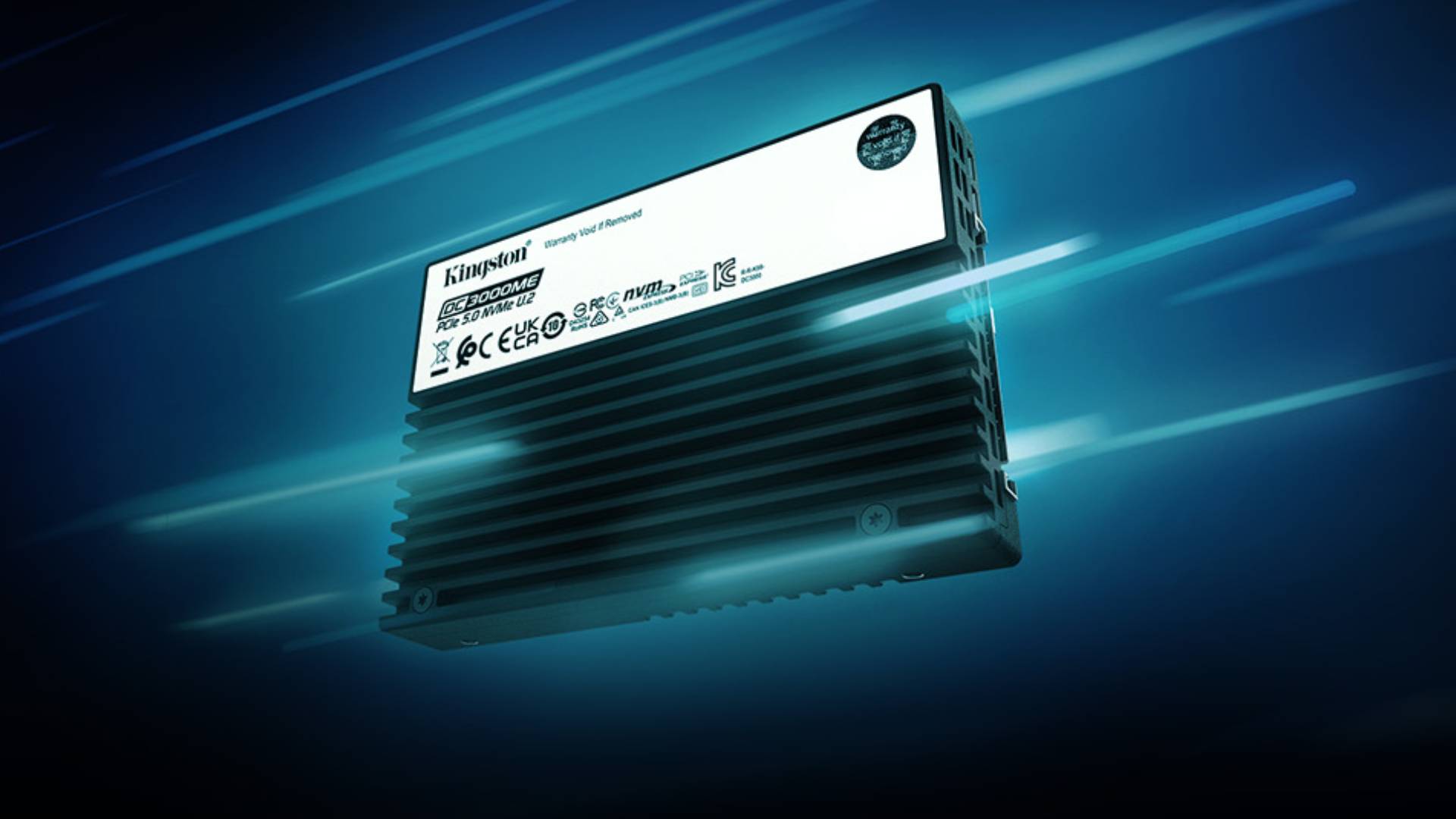 Official marketing image of the Kingston DC3000ME SSD.