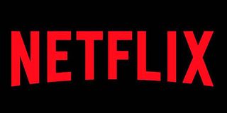 Netflix logo black background red letters