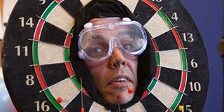 Jackass 3D Steve-O is the human dart board