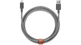 Product shot of the Native Union Belt Cable XL, one of the best iPhone charger cables