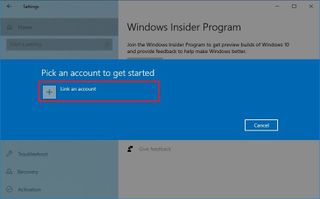 Windows Insider Program link account