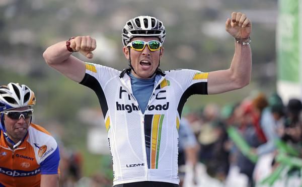 John Degenkolb (HTC - Highroad) celebrates his first pro win.