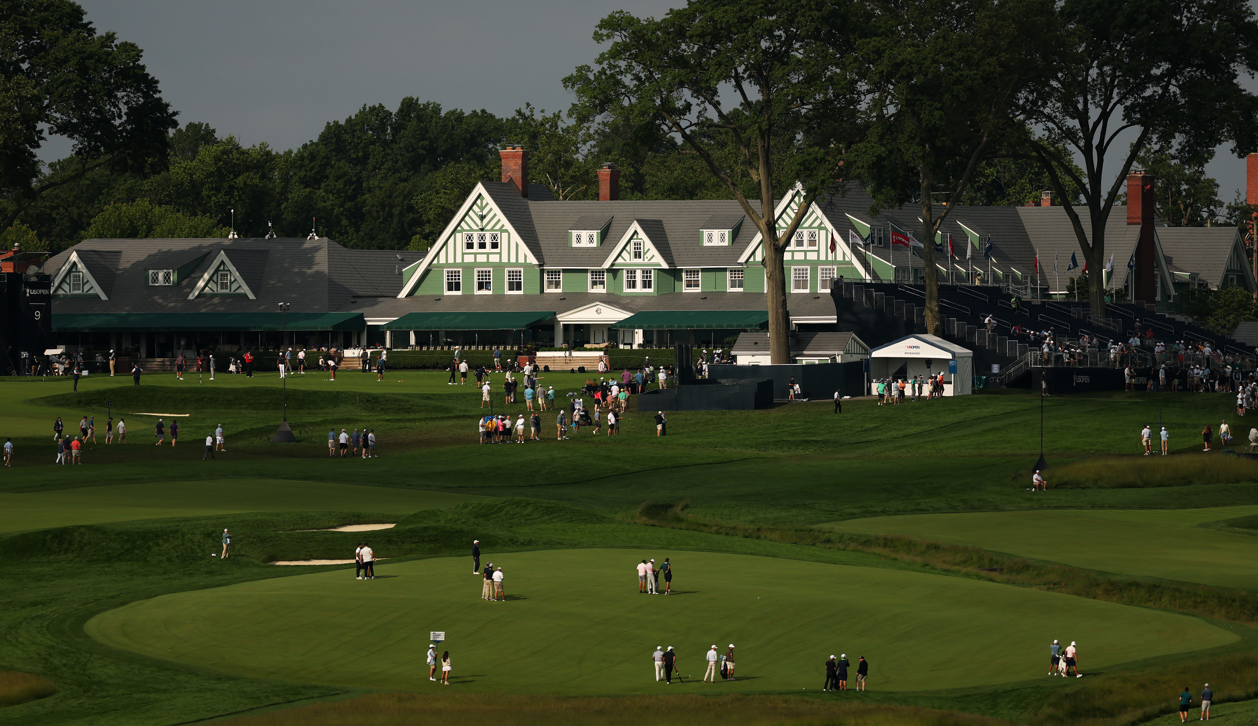 A general view of the clubhouse at Oakmont Country Club