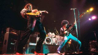 Thin Lizzy onstage in 1977