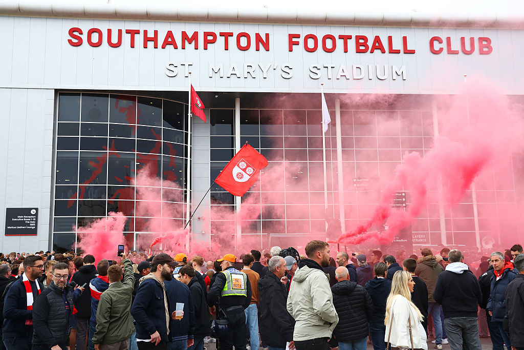 Southampton supporters before the south coast derby