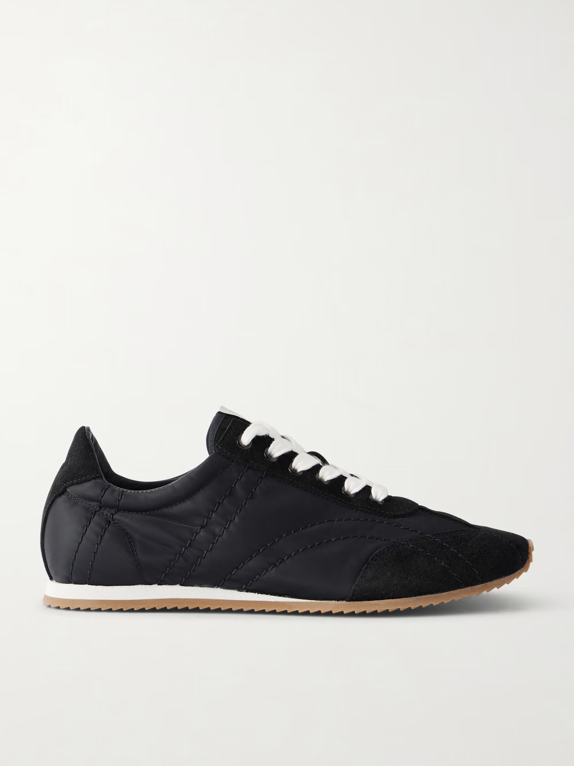 Toteme, Flex Suede-Trimmed Shell Sneakers