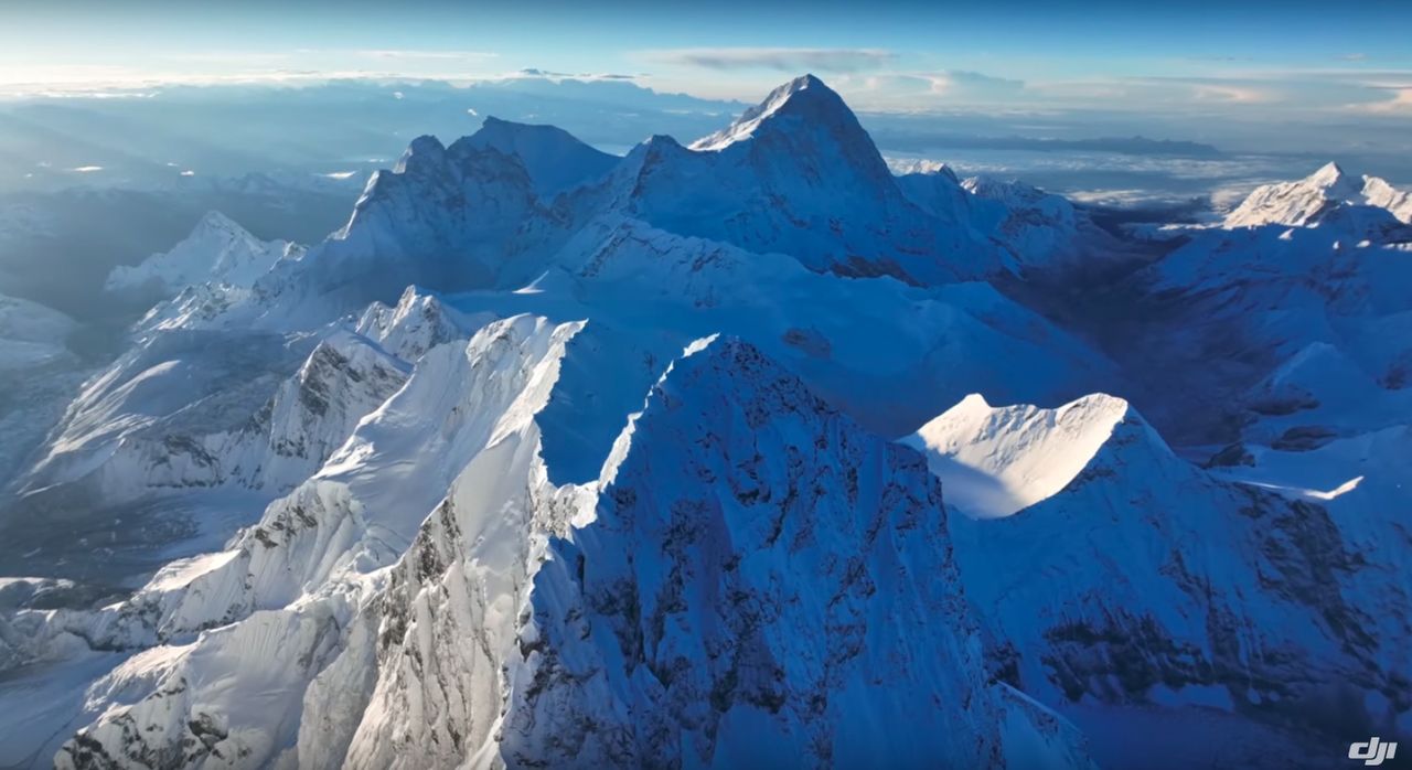 Footage from drone flown 400 metres over Mount Everest blows everyone's