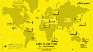 Cyberpunk 2077 global release timings