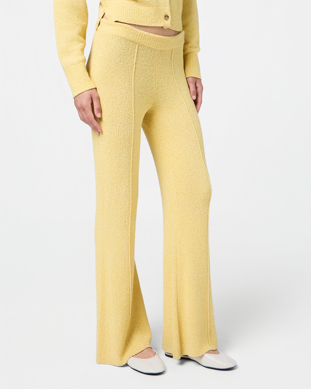 Boucle Flare Pant - Butter