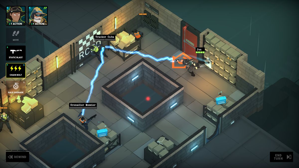 Ricochet shot in action in Tactical Breach Wizards