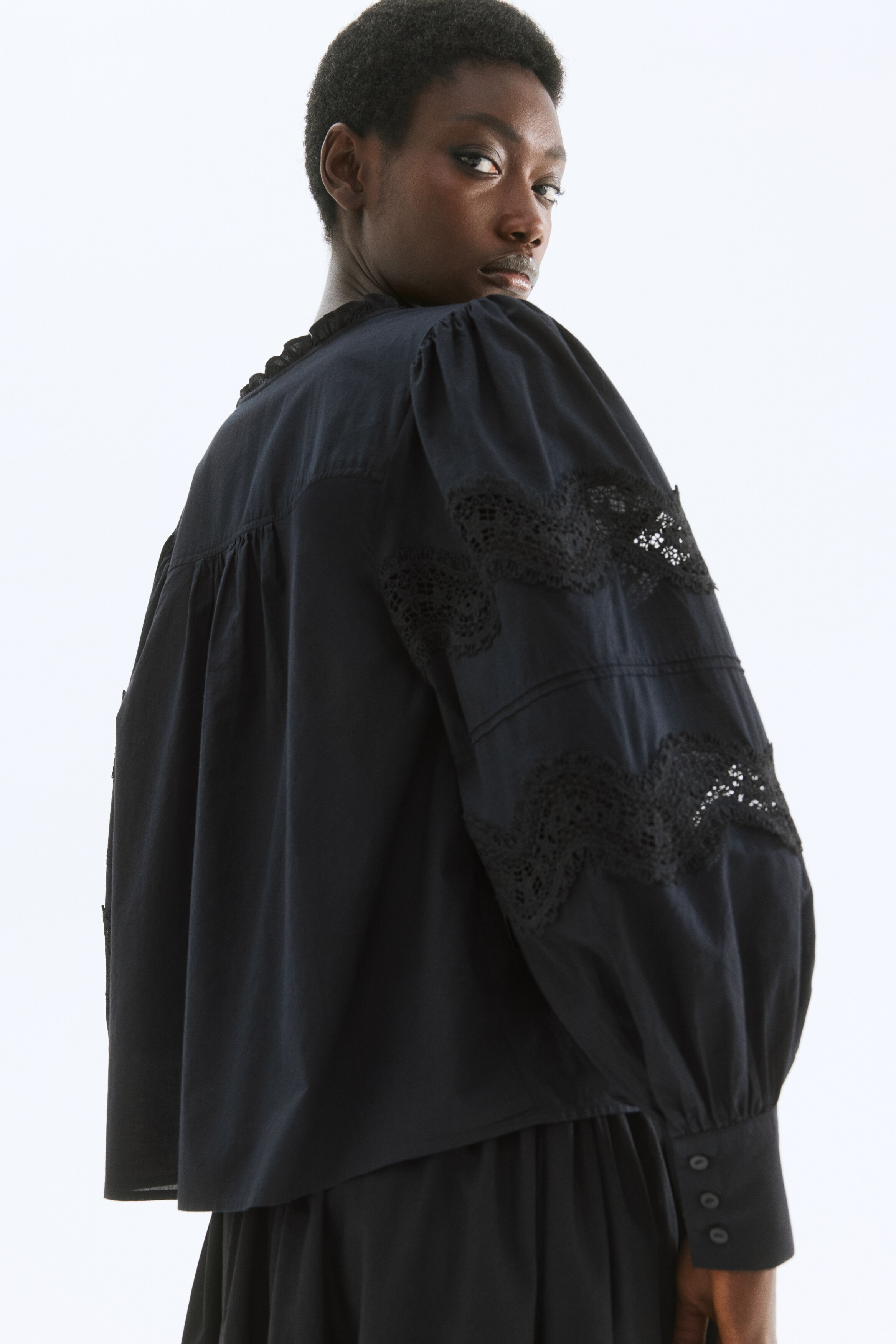 Lace industrial cotton shirt