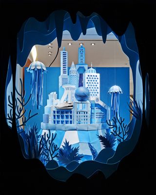 fantastical world for the windows of the new boutique