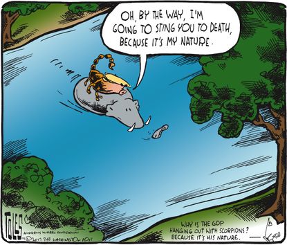 Political cartoon U.S. Trump GOP