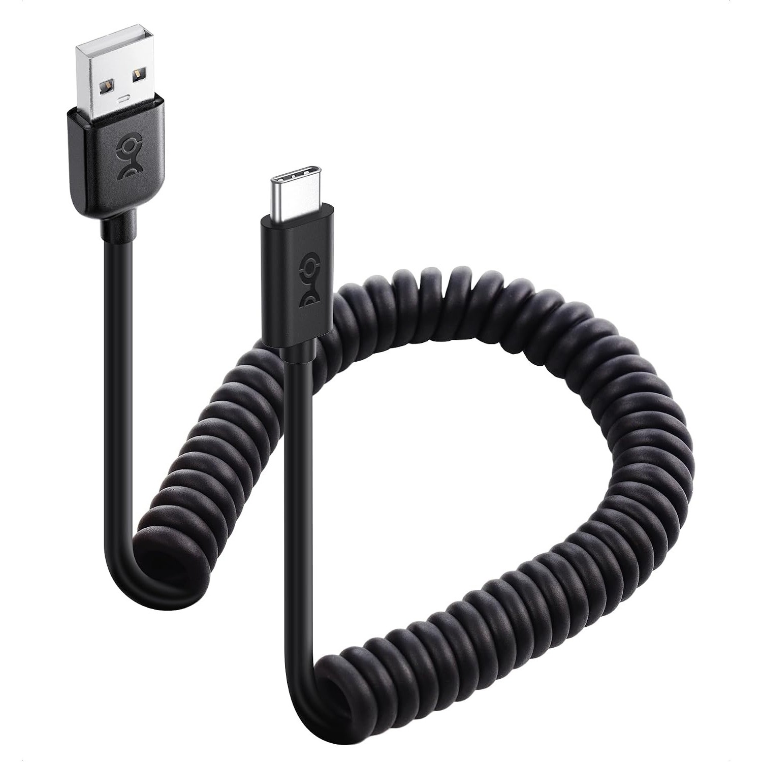 Cable Matters USB to USB C Coiled Cable for Android Auto and CarPlay