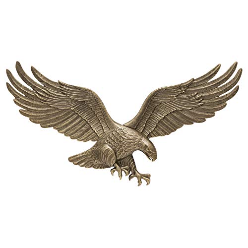 Whitehall Products Decorative Wall Eagle, 24-Inch, Antique Brass