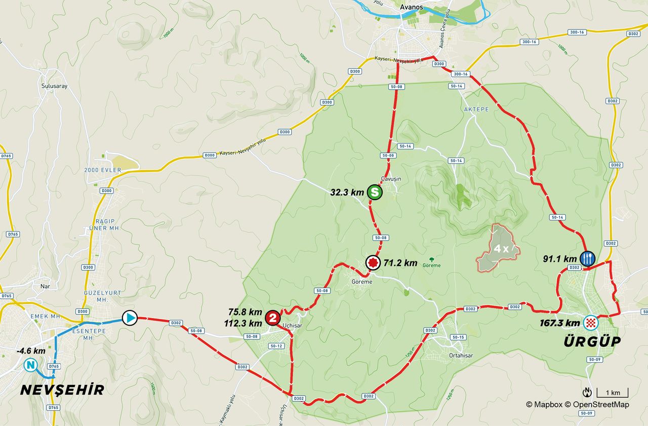 stage 1 map Tour of Turkey 2021