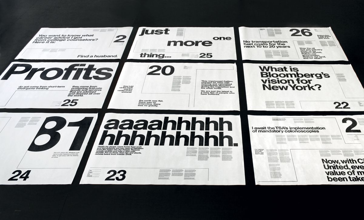 Design agency Triboro&rsquo;s Paper of Record project shows playful embracement of the grid, while not being afraid to add personality and typographic celebration