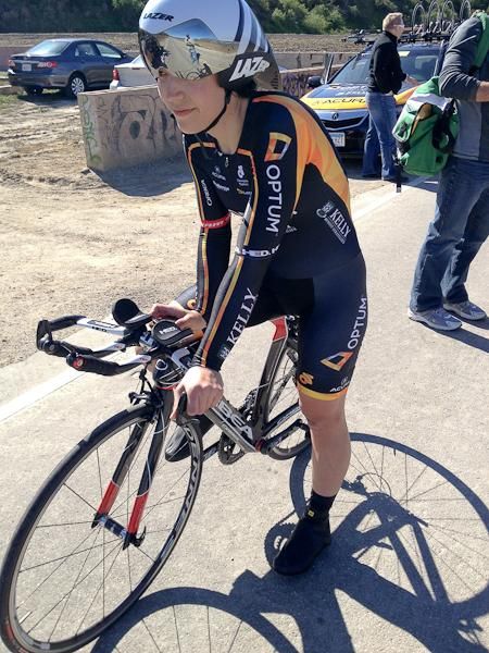 Optum's Brianna Walle gets ready to test her legs