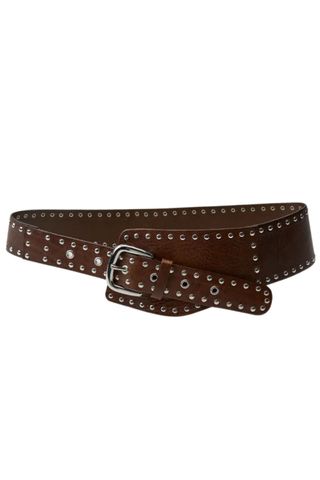 Zara Studded Leather Corset-belt