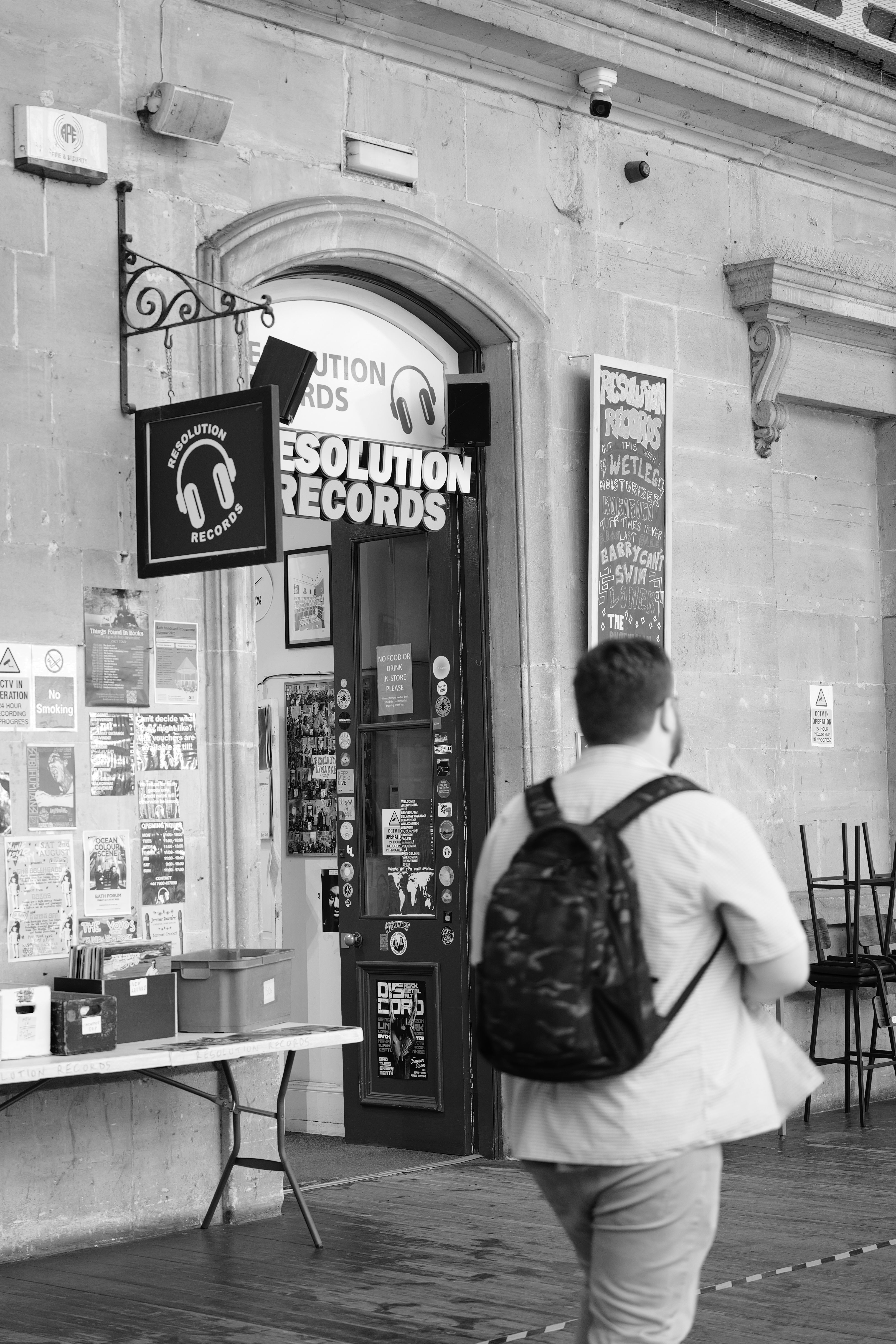 A photo of a record store taken on a Leica Q3 43 camera