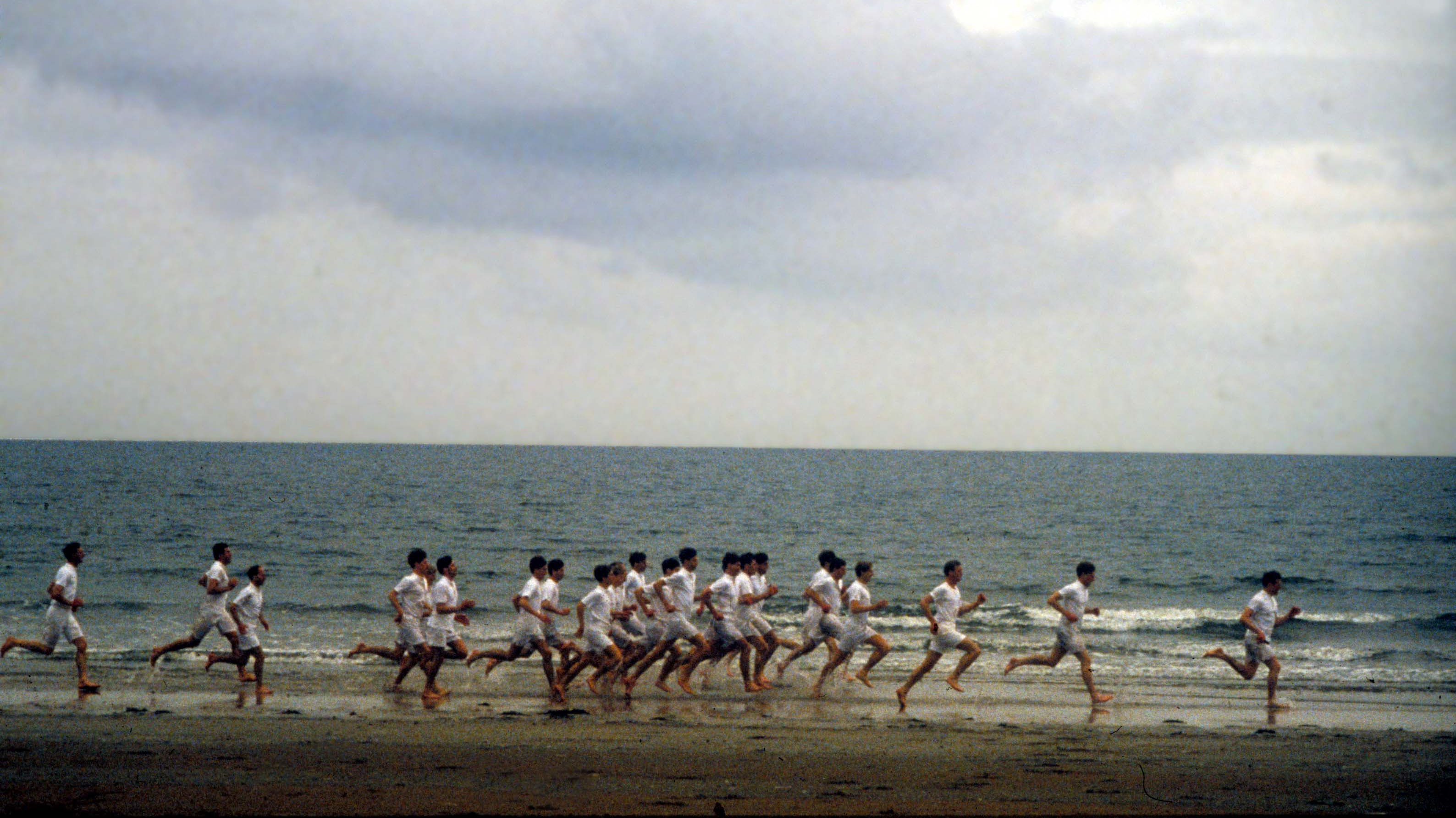 People running on the beach in Chariots of Fire