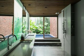 Bathroom in tropical home