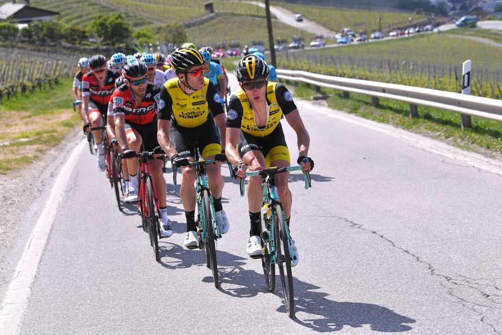 LottoNL-Jumbo on the front during stage 4 at Tour de Romandie