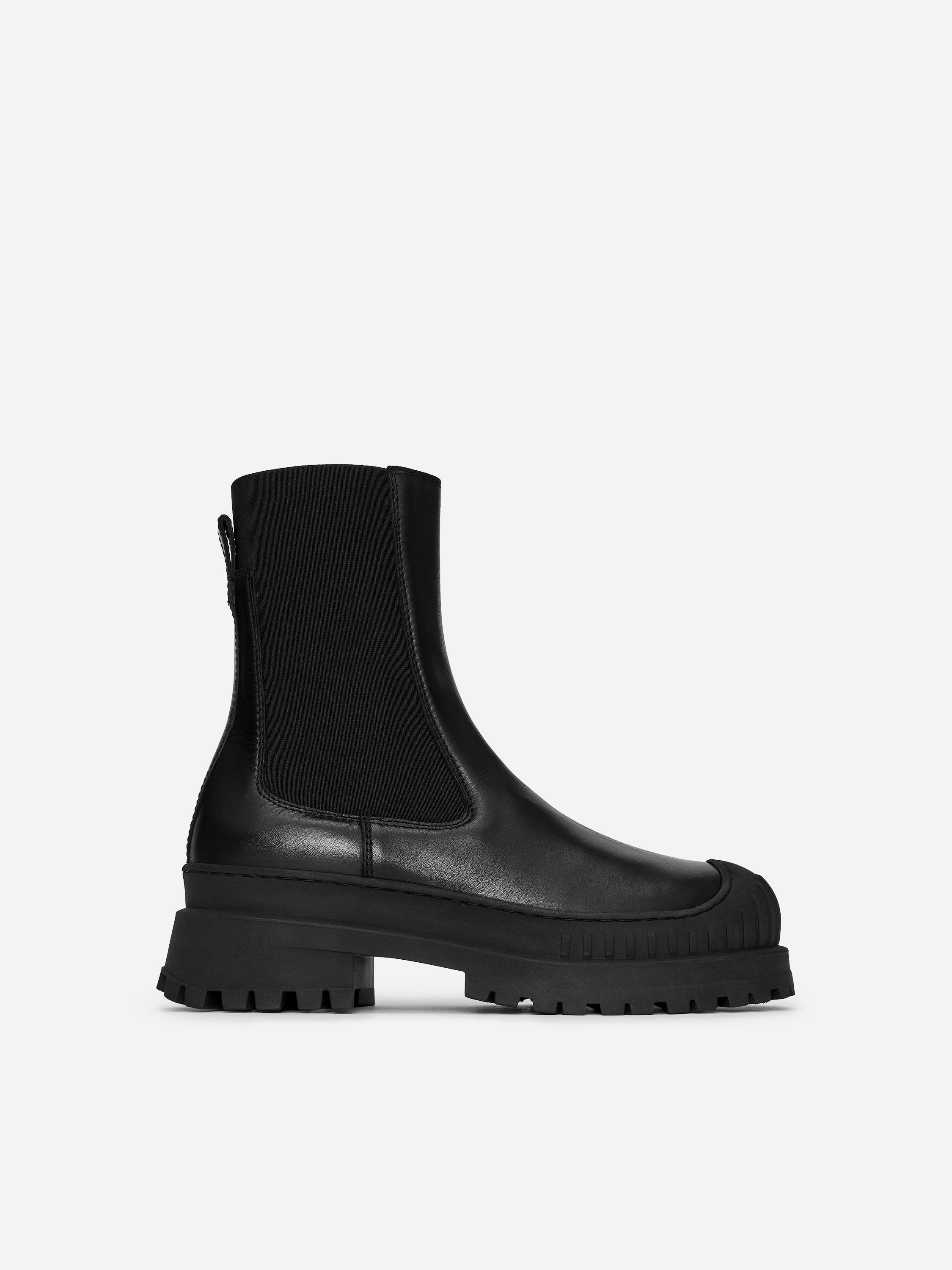 Chunky Leather Ankle Boots &amp;ndash; Black &amp;ndash; Women &amp;ndash; Arket Gb