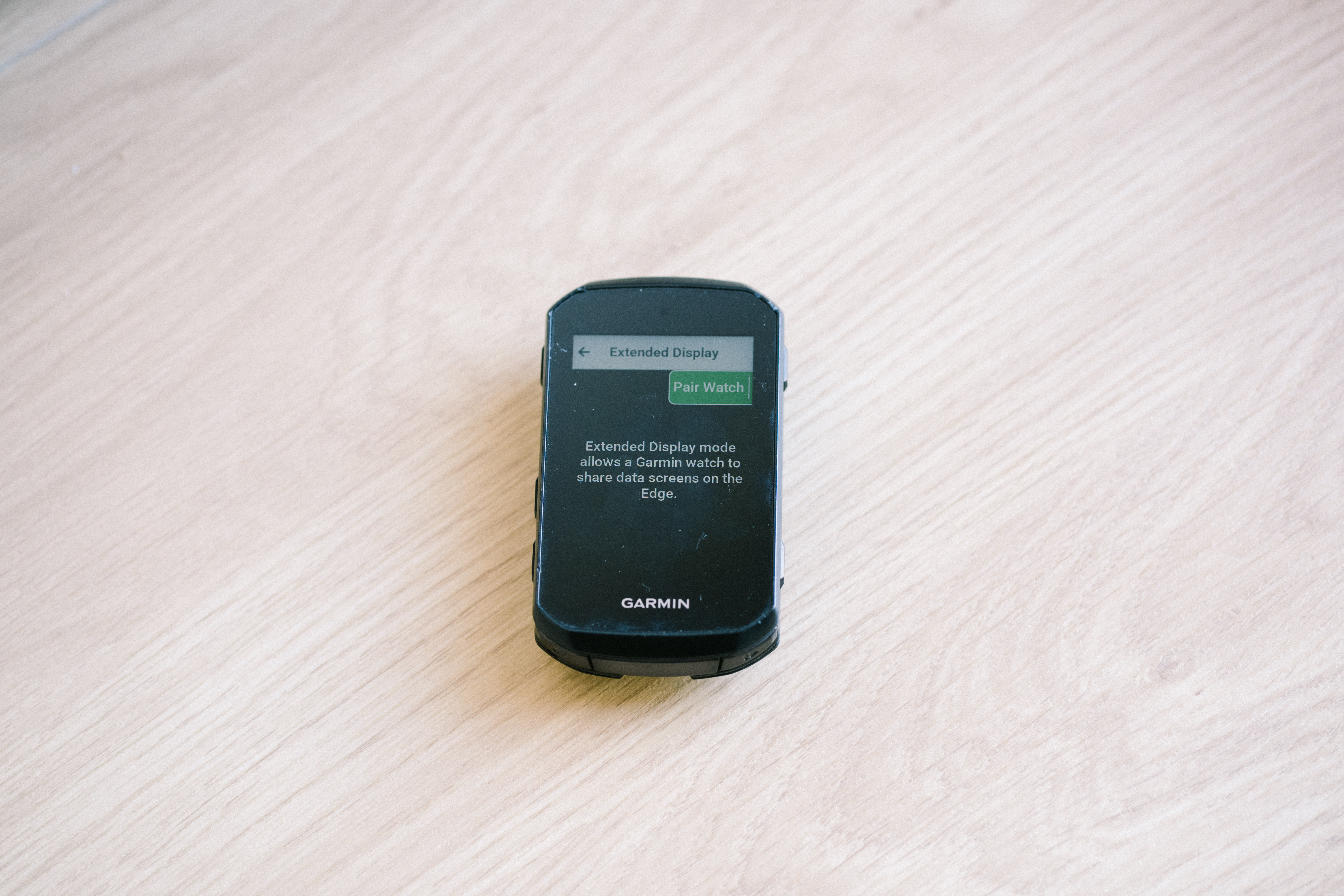 A bike computer on a table top