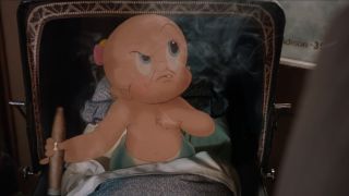 Baby Herman points to his chest while in an angry discussion in Who Framed Roger Rabbit.