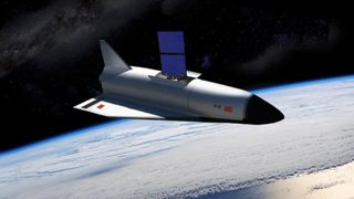A notional rendering of China's reusable Shenlong space plane.