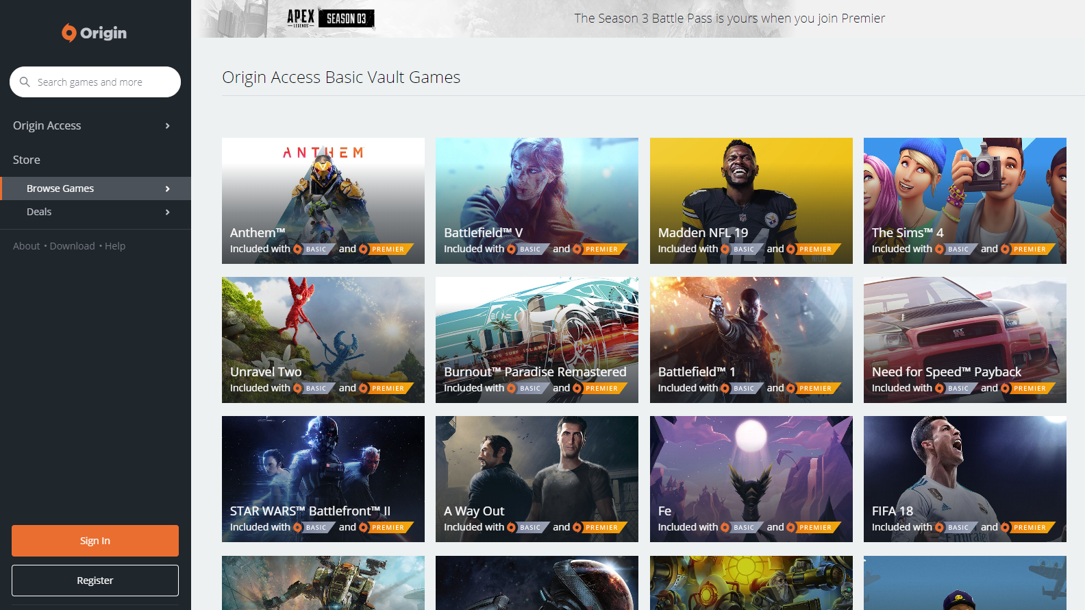 Play 200+ Origin store games for free all next month by making your EA  Account more hack-proof