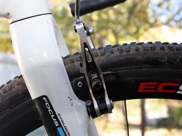 TRP builds its CXC 9 'cross brakes with thick arms that don't noticeably flex fore-aft
