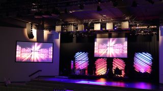 A d&b Y-Series loudspeaker array with a V-SUB array, supported by d&b ArrayProcessing, was installed in Lancaster Evangelical Free Church’s new worship space.