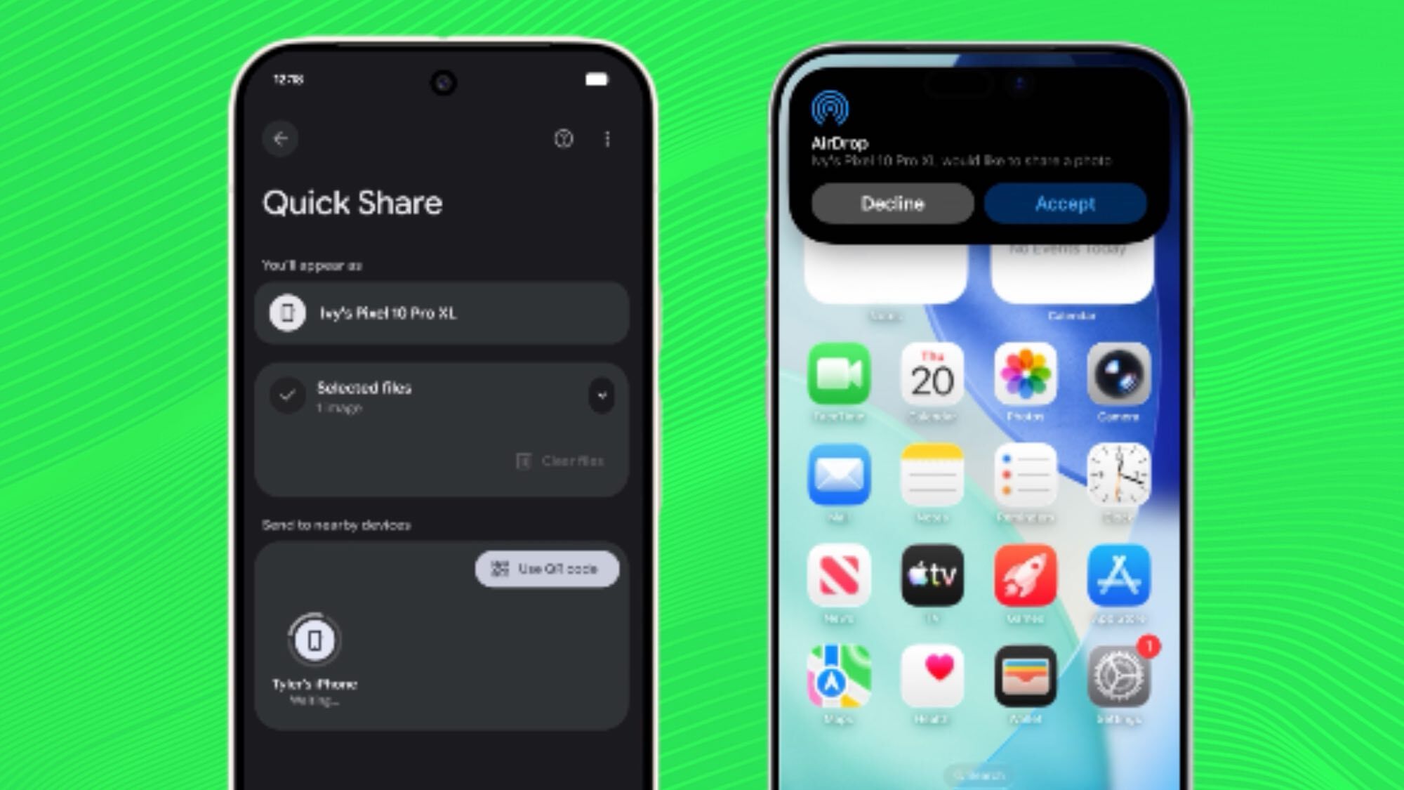 Quick Share working with AirDrop