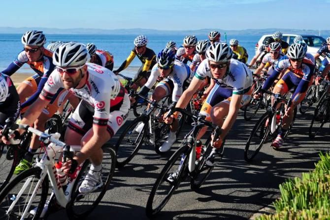 It's always a battle to stay near the front in the NRS criteriums