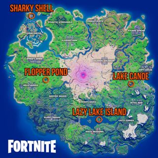 Fortnite Fishing Holes Blow Up locations map
