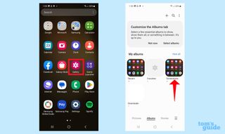 How to take a screenshot on Galaxy S23 finding screenshots in gallery app