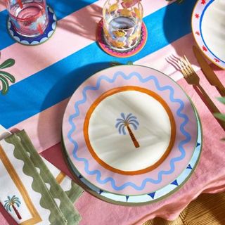 decorative palm tree plate