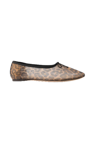 Loeffler Randall Landon Leopard-Print Mesh Ballet Flats