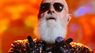 Rob Halford performing with Judas Priest in 2025