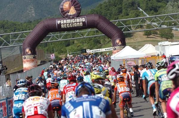 Riders roll in.