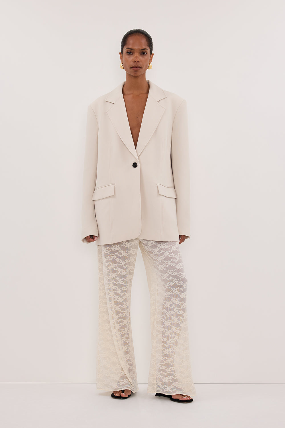 Belle Cream Lace Pant - Xs / Cream