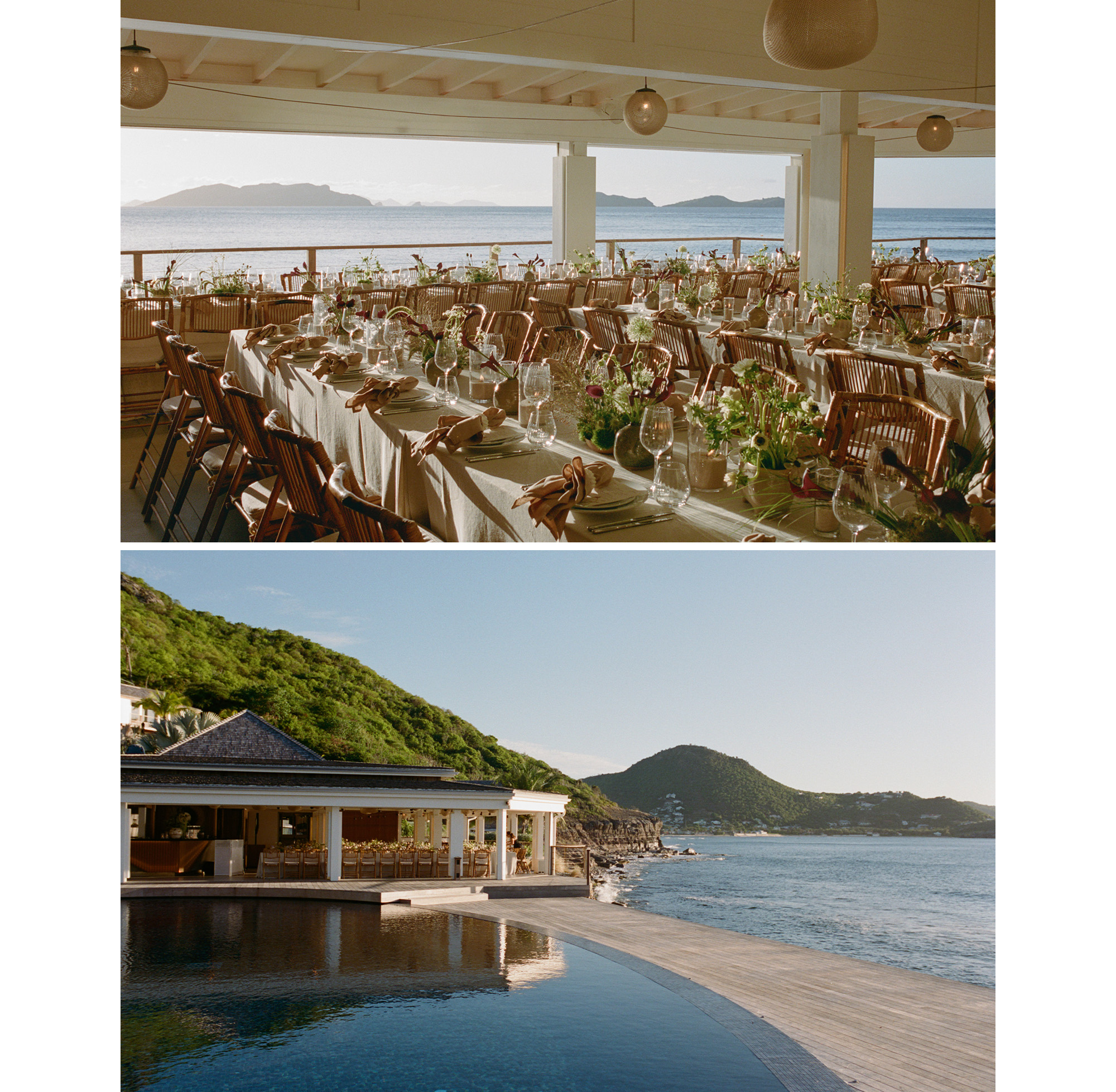 The venue of the reception and the dinner.