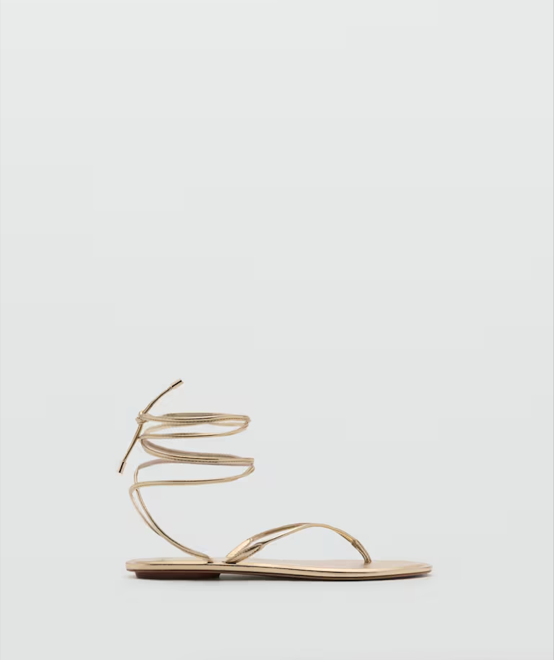 Mango + Metallic Straps Sandals