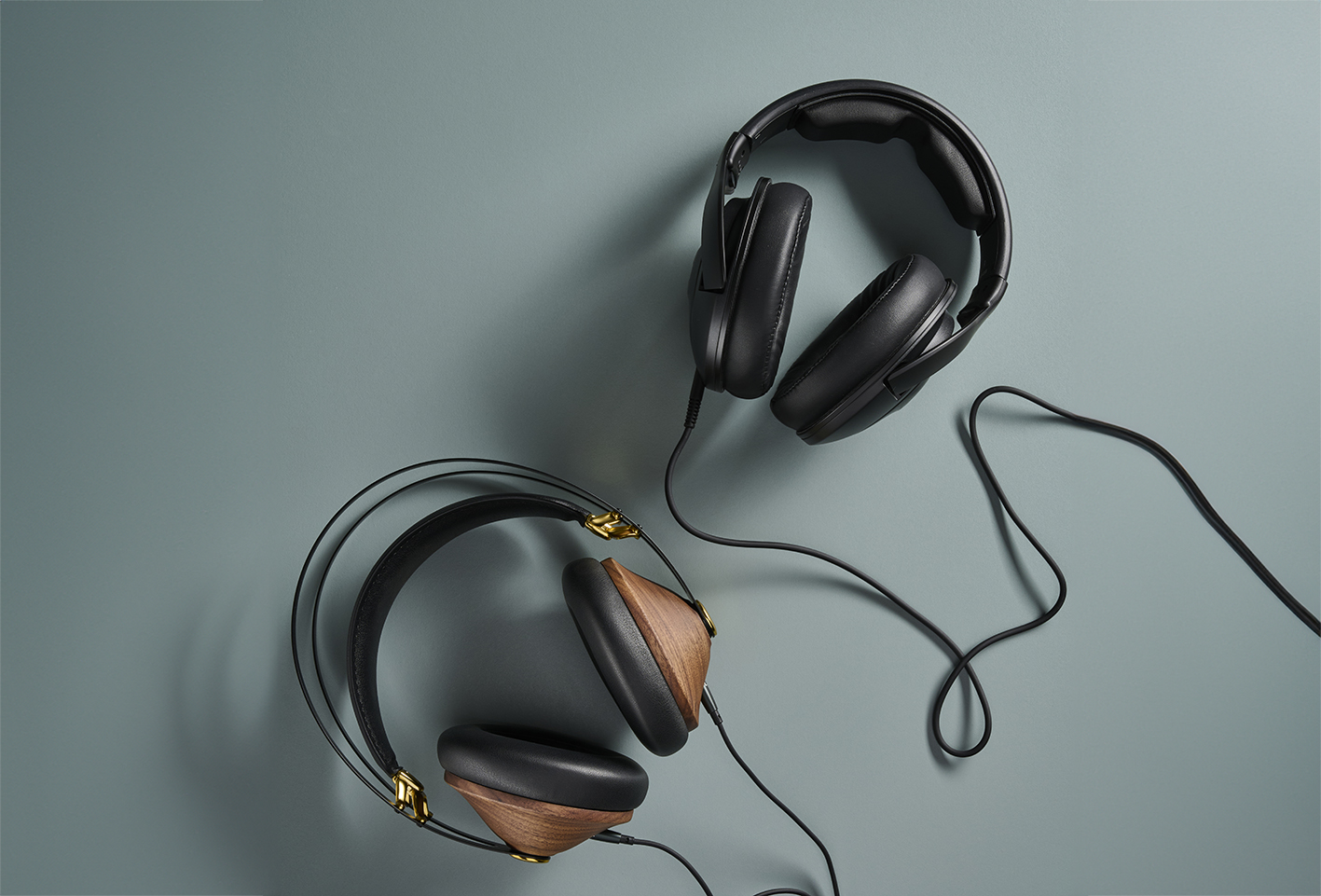 Two pairs of wired headphones